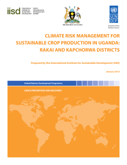 Climate Risk Management for Sustainable Crop