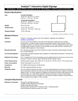Actalyst Interactive Overlay KXN357 for the NEC MultiSync