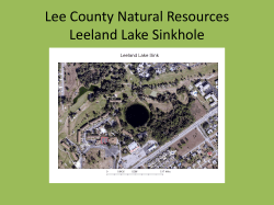 Lee County Natural Resources Leeland Lake Sinkhole