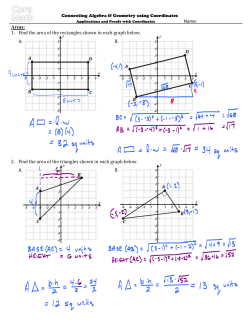 Name: Areas: 1. Find the area of the rectangles shown in each