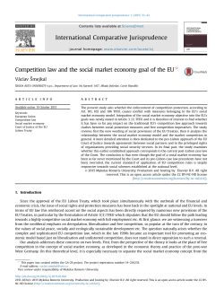 Competition law and the social market economy goal of the EU