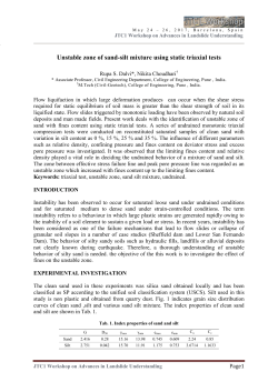 Unstable zone of sand-silt mixture using static triaxial tests