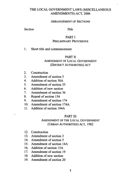 ( Miscellaneous Amendments) Act, 2006