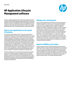 HP Application Lifecycle Management software