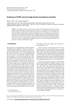 Scattering of ECRF waves by edge density fluctuations and blobs