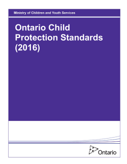 Ontario Child Protection Standards (2016)