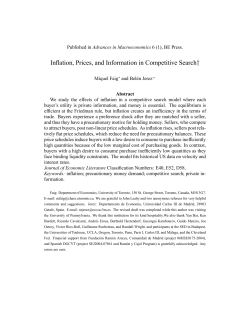 Inflation, Prices, and Information in Competitive Search&dagger;