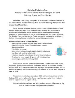Birthday Party in a Box - Girl Guides of Canada.