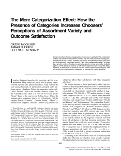 The Mere Categorization Effect: How the Presence