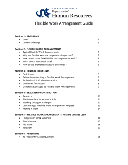 Flexible Work Arrangement Guide