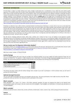 East African Adventure &ndash; South