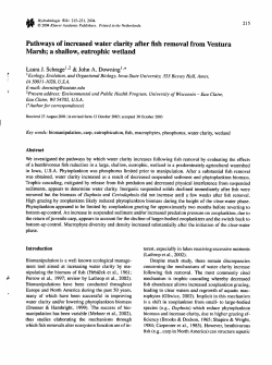 Pathways of increased water clarity after fish removal from Ventura