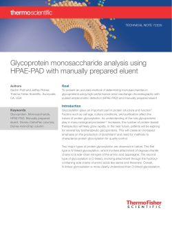 Glycoprotein Monosaccharide Analysis Using HPAE