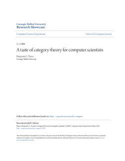 A taste of category theory for computer scientists