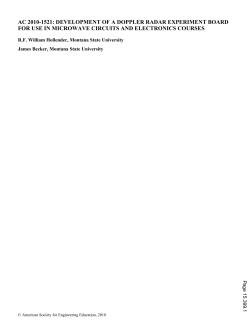 Development Of A Doppler Radar Experiment Board For Use In
