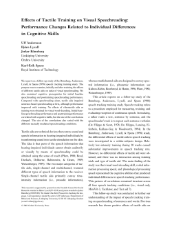 Deaf Studies 6:2 - The Journal of Deaf Studies and Deaf Education
