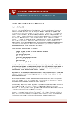 HON-H 234 &bull; Literature of Time and Place