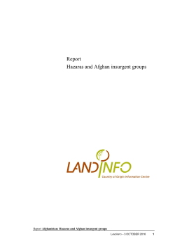 Hazaras and Afghan insurgent groups