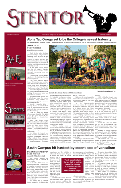Lake Forest College Stentor, November 5, 2013