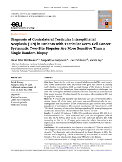 Diagnosis of Contralateral Testicular Intraepithelial Neoplasia (TIN