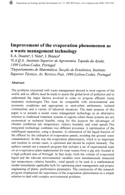 Improvement of the evaporation phenomenon as a