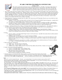 PCARS 2 METER FM SIMPLEX CONTEST