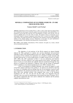 mineral composition of sulphide-oxide pb - zn ore from rudnik