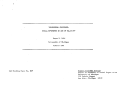 THEOLOGICAL CRUCIBLES: SOCIAL MOVEMENTS IN