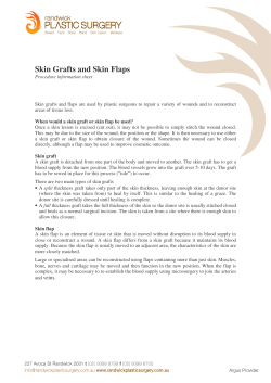 Skin Grafts and Skin Flaps