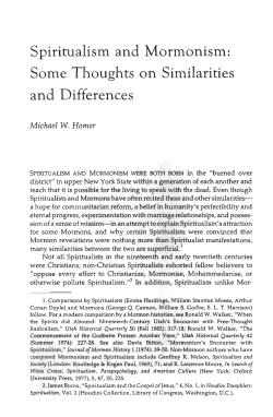 Spiritualism and Mormonism - Dialogue: A Journal of Mormon Thought