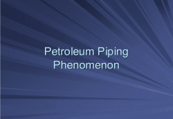 Petroleum Piping Phenomenon