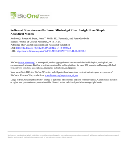 Sediment Diversions on the Lower Mississippi River: Insight from