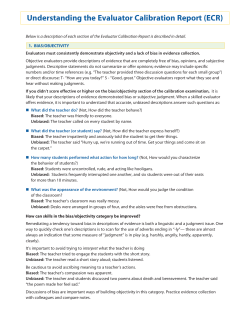 Understanding the Evaluator Calibration Report (ECR)