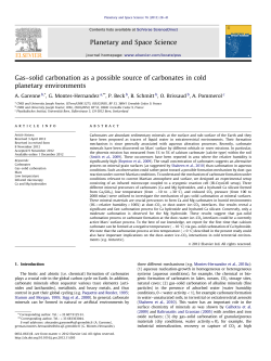 Gas&ndash;solid carbonation as a possible source of carbonates
