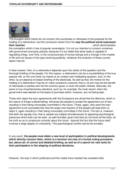 popular sovereignty and referendums