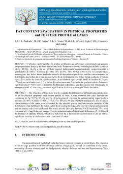 FAT CONTENT EVALUATION IN PHYSICAL PROPERTIES and