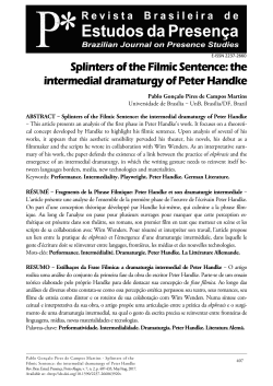 Splinters of the Filmic Sentence: the intermedial