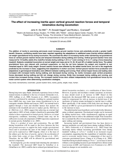 The effect of increasing inertia upon vertical ground reaction forces