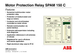 Motor Protection Relay SPAM 150 C