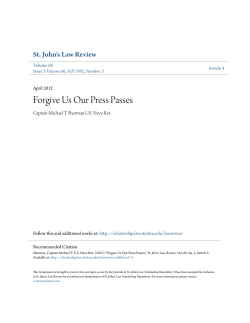 Forgive Us Our Press Passes - St. John`s Law Scholarship Repository
