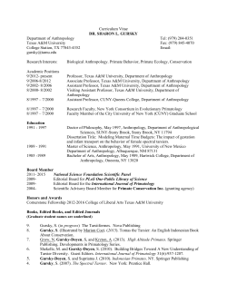 Curriculum Vitae DR. SHARON L. GURSKY