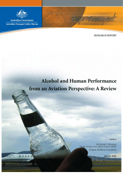 Alcohol and Human Performance from an Aviation Perspective