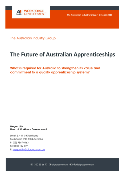 The Future of Australian Apprenticeships