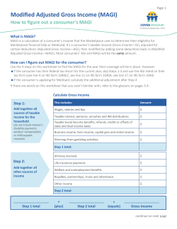 Modified Adjusted Gross Income (MAGI)