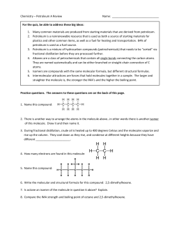 Practice questions. The answers to these questions are