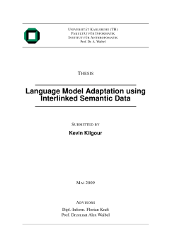 Language Model Adaptation using Interlinked Semantic Data