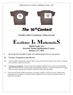 8th Grade Test 2016 - Chandler