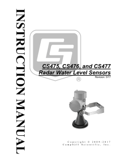 CS475, CS476, and CS477 Radar Water Level