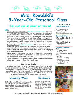Newsletter March 6, 2015
