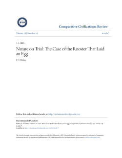 Nature on Trial: The Case of the Rooster That Laid an Egg